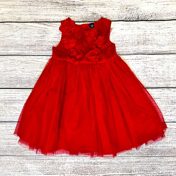 Baby GAP Red Floral Dress - Picture 1 of 4
